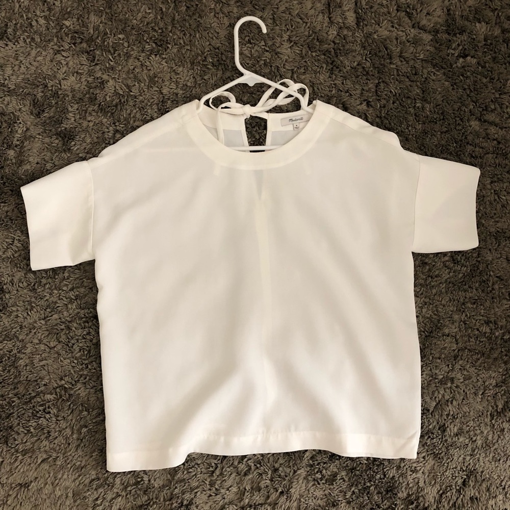 Madewell Boxy Blouse in White Size M